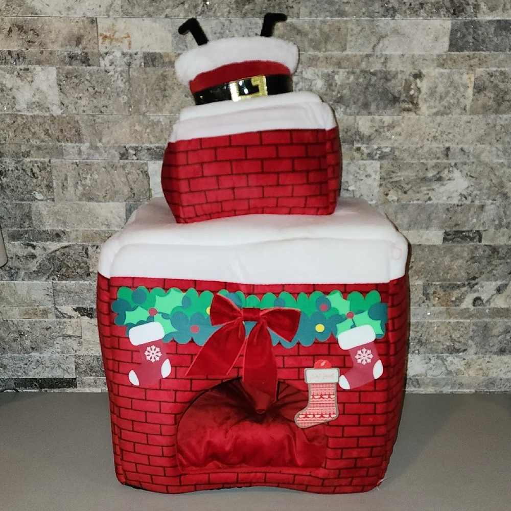 Pet Bet Christmas House Brand New Christmas Santa Chimney Stack Decor